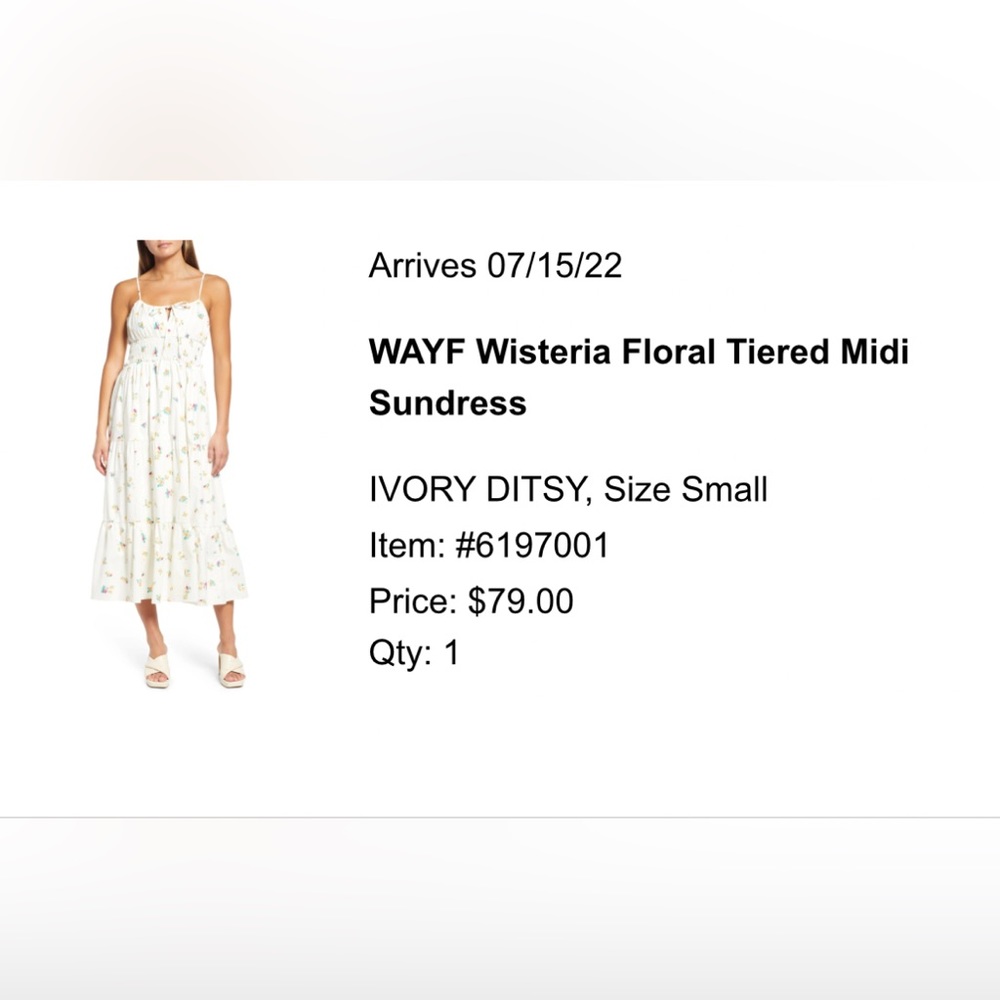 Wisteria Floral Tiered Midi Sundress